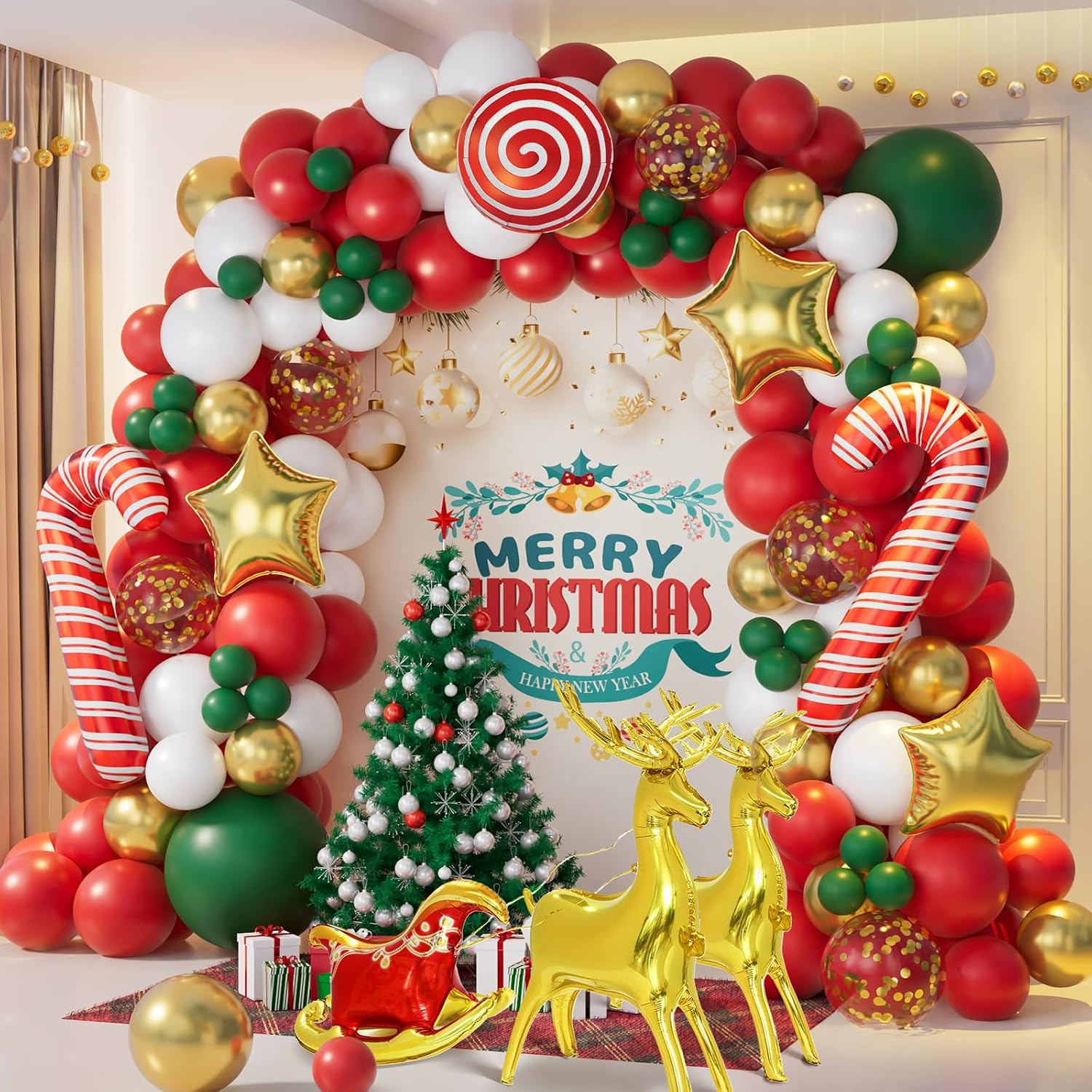 Balloon Arch Kit - AobkDeco, набор для создания рождественской гирлянды