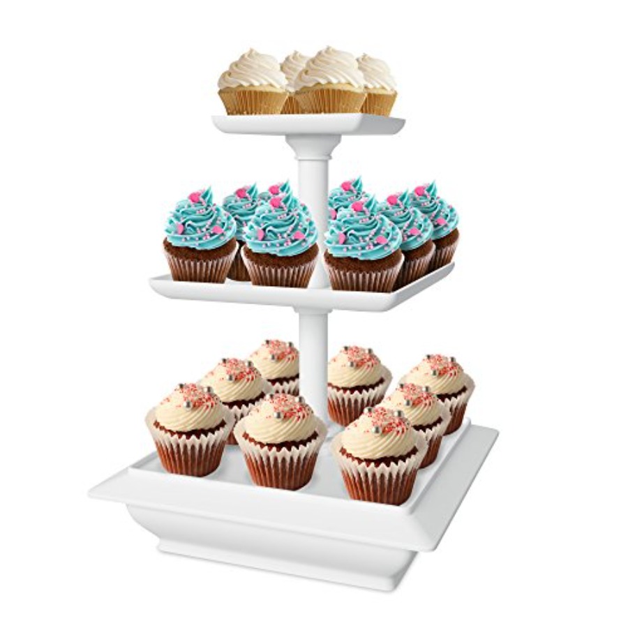 Cupcake Stand Tier - Трехуровневая подставка для кексов - квадратная