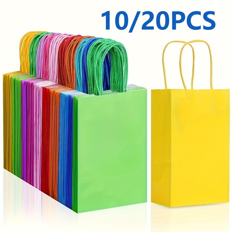 Event Party Shop - 10/20 шт. красочные пакеты из крафт-бумаги,