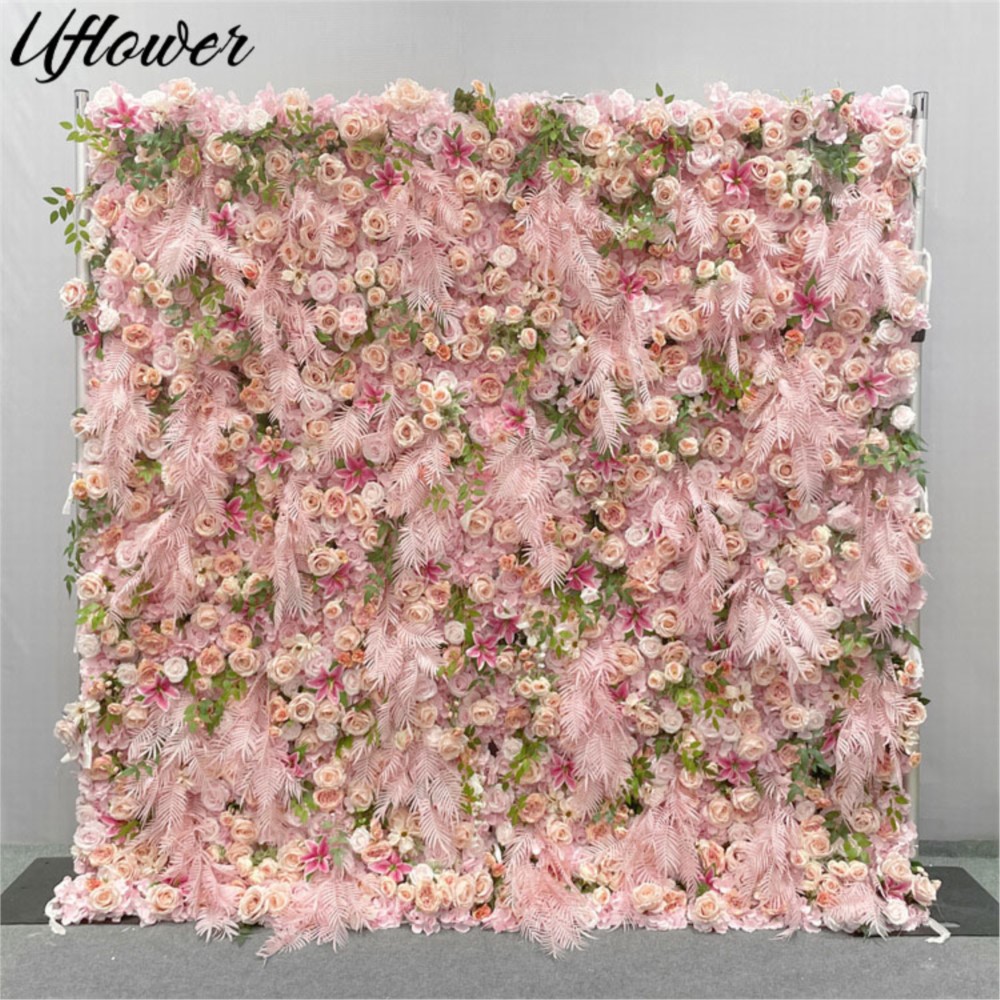 Uflower 5D Розовая Роза Ткань  – обзор и цена Flower Wall Panel