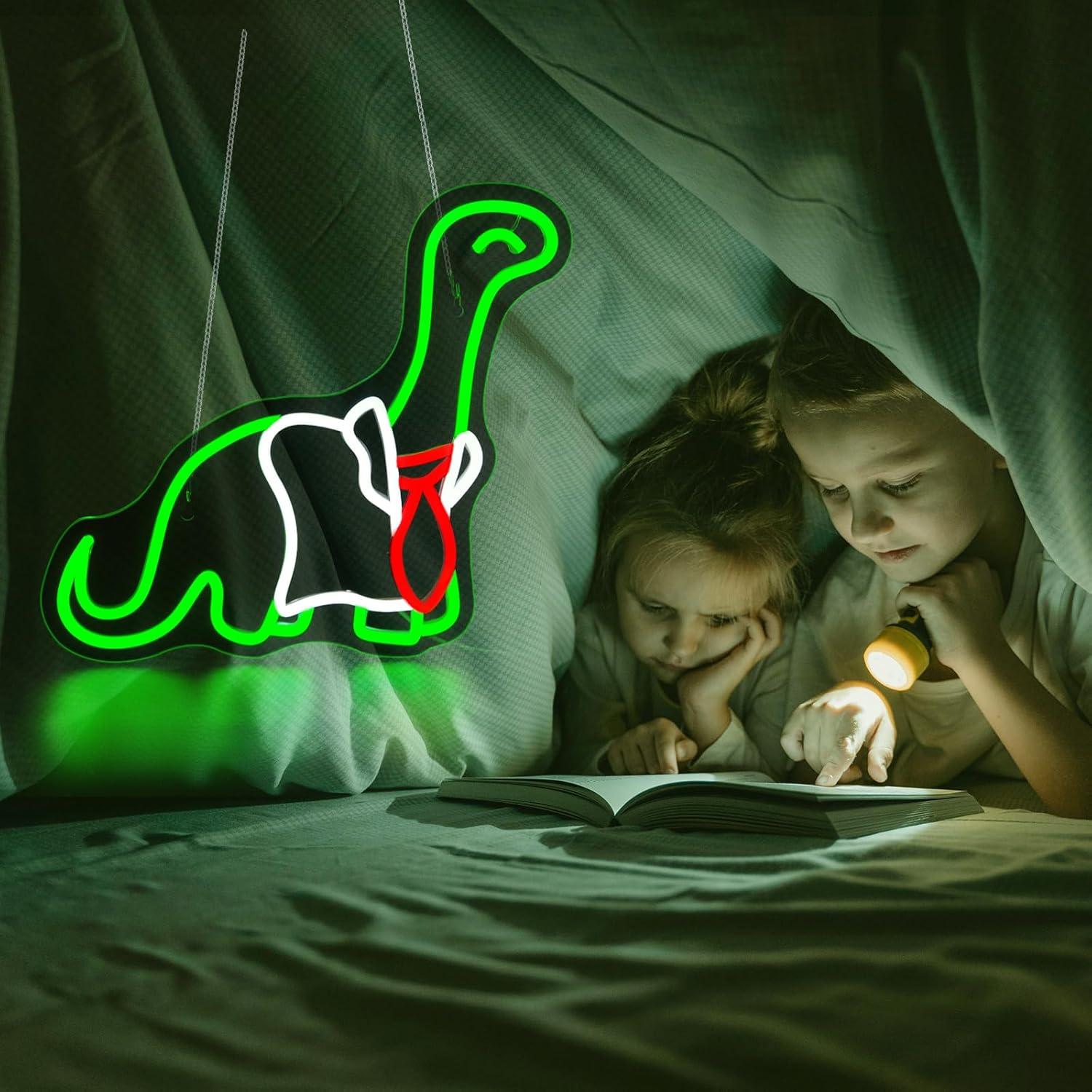 Неоновая вывеска в виде диноза – обзор и цена Neon Sign Party